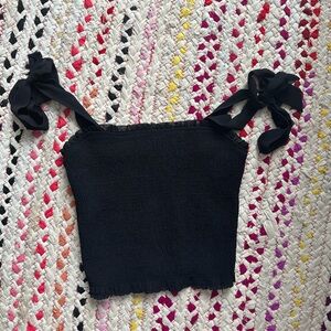 Bar III tie square neck tube top